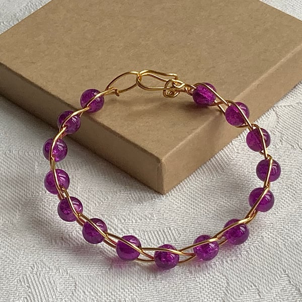 Purple wire bracelet 