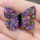 Handmade butterfly brooch, Butterfly gift, butterfly brooch, glitter butterfly, 