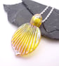 gold leaf pendant necklace - Image 1
