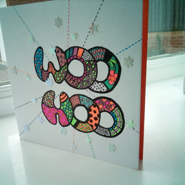 Woo hoo congratulations card