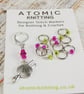 Split Ring Stitch Markers - Pink and Lime Increase & Decrease Stitch Markers for - Image 2