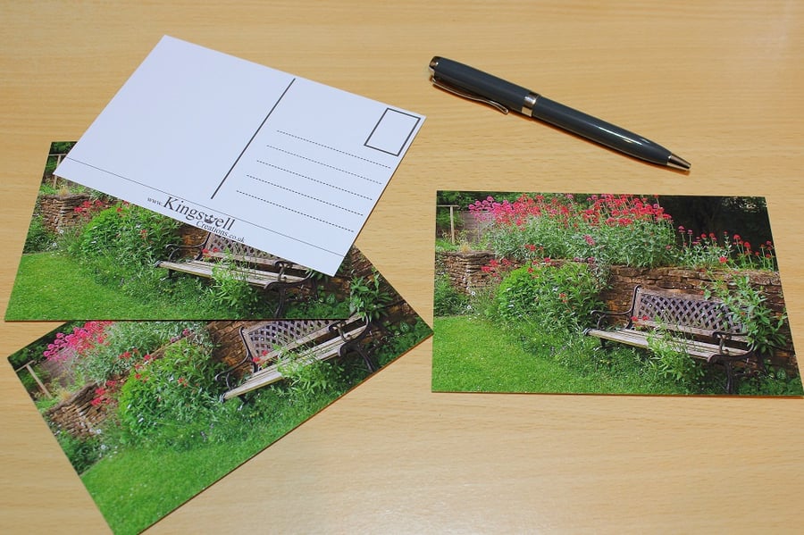 Wildflowers And The Bench Postcards Set of 4