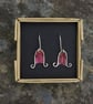 Silver and Copper Bluebell Dangle  Earrings - Image 5