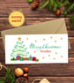 Merry Christmas Money Wallet Card - personalised, cash gift, money envelope