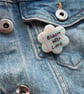 Bloom With Love - Polymer Clay Sparkly Pin Badge