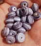 Lampwork Stitch Markers - Purple Swirls - Image 6
