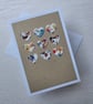 Liberty Print Fabric Hearts Card (small hearts)