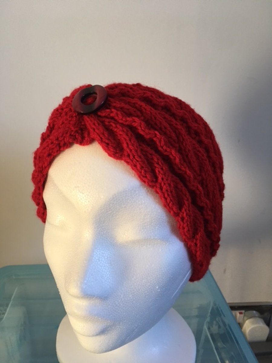 Ladies Ear Warmers - Red