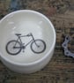 Small porcelain dish with bicycle image - Image 1