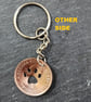 Upcycled paw in a 1965 bronze halfpenny coin keyring or bagcharm - Image 4