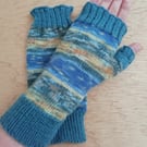 Fingerless Gloves - Hand Knitted - Van Gogh inspired 