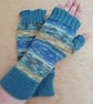 Fingerless Gloves - Hand Knitted - Van Gogh inspired 