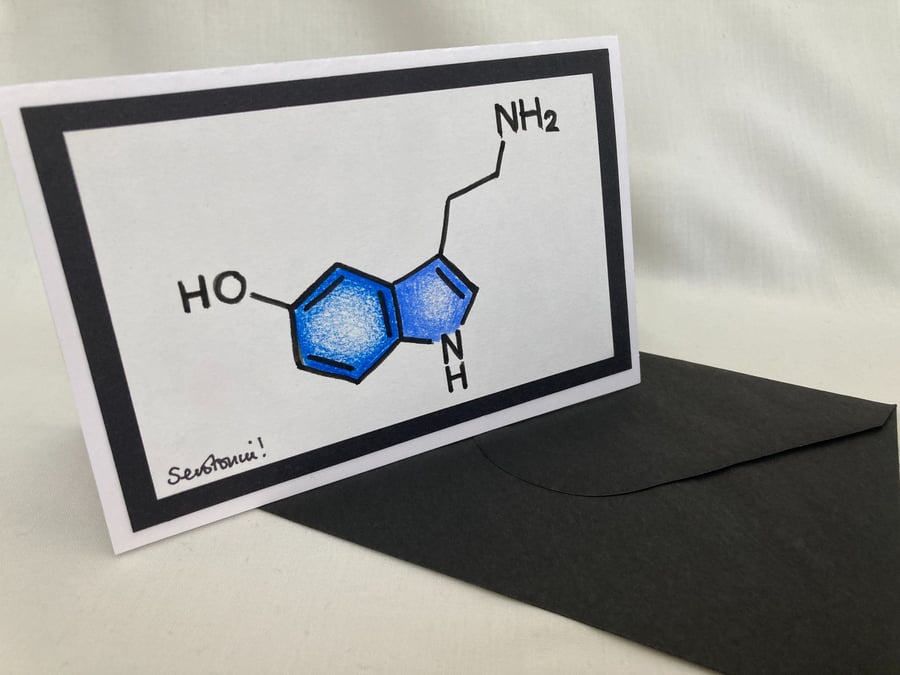 Serotonin greetings card