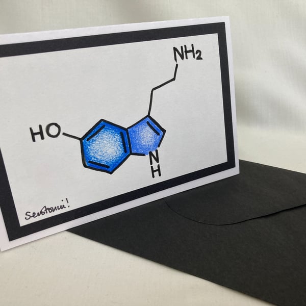 Serotonin greetings card