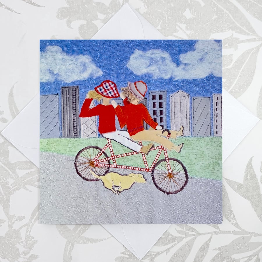 Valentines day card - tandem fun