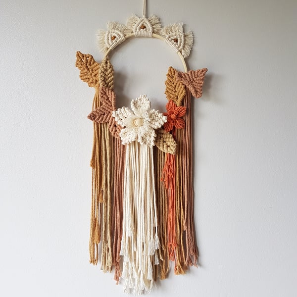 Macrame wall hanging wreath