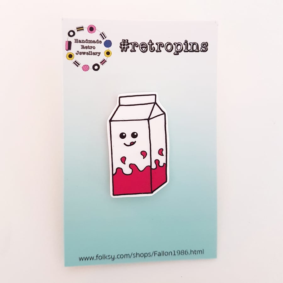 Retropins - Kawaii Milk Carton shrink plastic pin