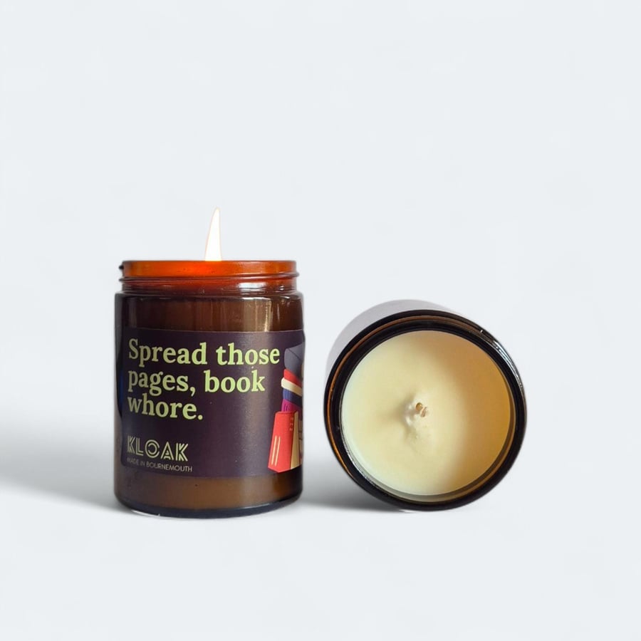 Spread Those Pages... Funny Candle for Book Lovers