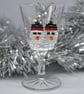Beadwork Snowmen Earrings - Image 1