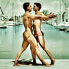 Men dancing the Tango watercoloured photo 6 x 4" digital download .jpg