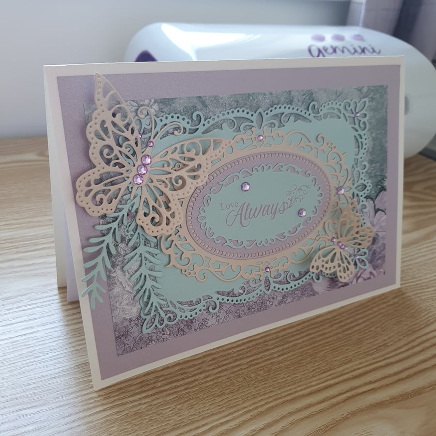 3D die cut butterfly card, handmade card - Folksy
