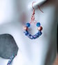 Blue Diamond Crystal Sparkle Necklace 18-20 Inch, Blue Crystal Jewellery Set - Image 3