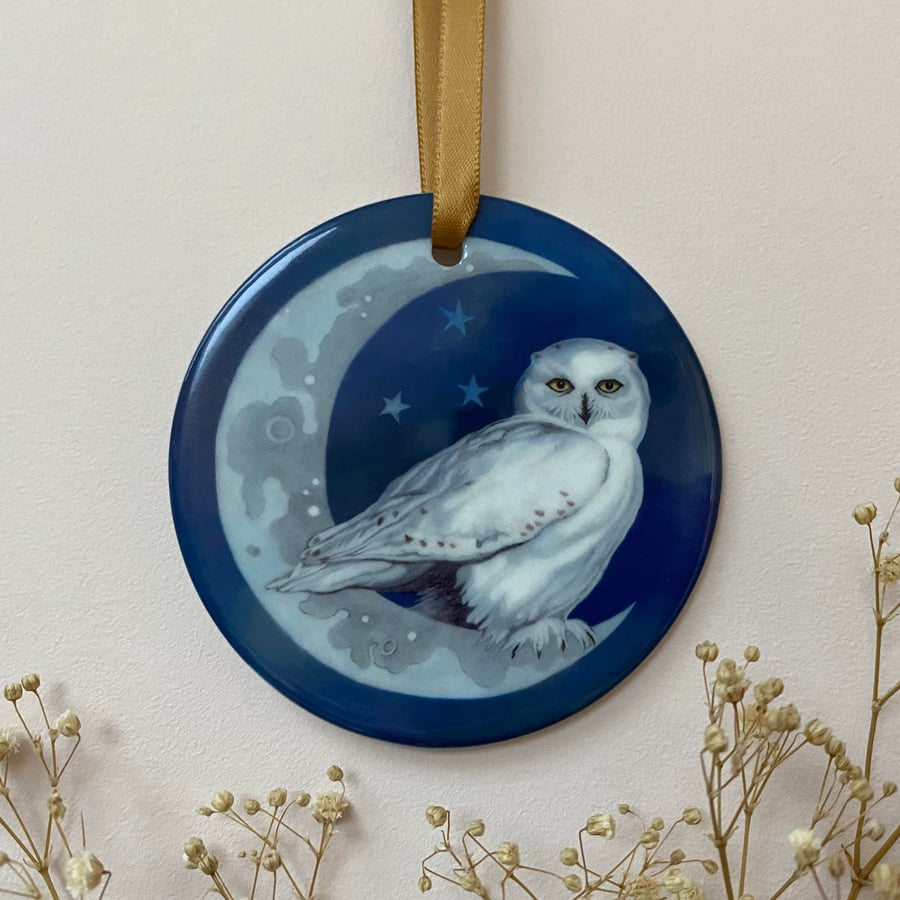 Seconds sale - Ceramic Owl ornament 