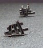 Quirky contemporary silver 'doodle' studs - Image 3