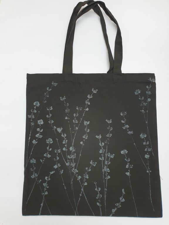 Botanical print shopping bag