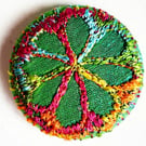 Buttons 1 inch button Hand Dyed Silks and Cottons Free Machine Embroidery Button