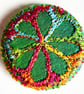 Buttons 1 inch button Hand Dyed Silks and Cottons Free Machine Embroidery Button