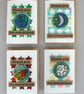 4 x Badges, Space Badges, Badge Cards, Thank You Cards, Keepsake Cards