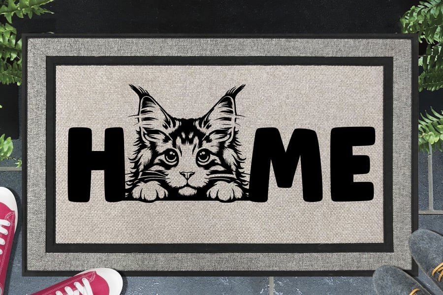 Maine Coon Home Door Mat No.1 - All Weather Doormat - 45x70cm 