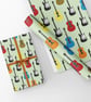 Gift Wrap Guitar Design & Matching Tag-Guitar Gift Wrapping Paper-Tag LG03