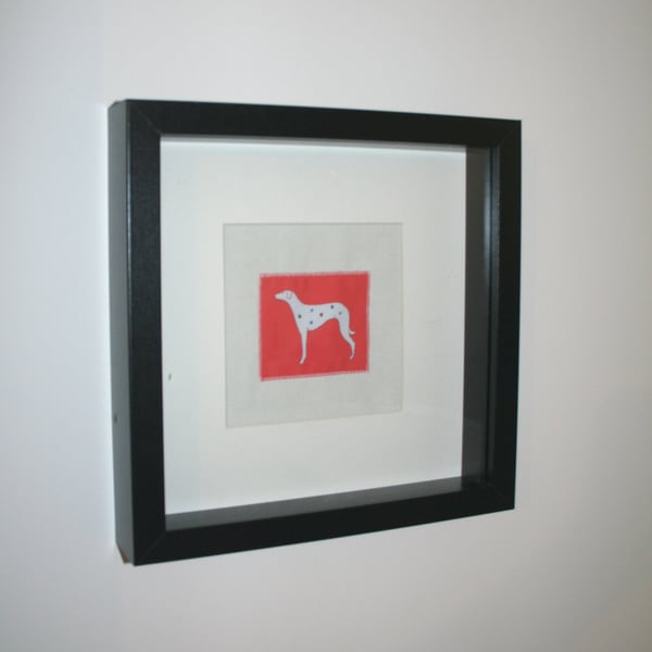 SALE Dotty Dog Framed Picture - FREE P&P IN UK