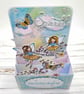Fairy Pop-Up Box Birthday Card - fairies stars flowers butterflies unique card - Image 3