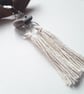 Contemporary Minimalist Pebble & Hemp Tassel Earrings  - Image 2