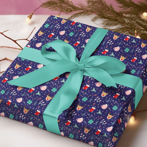 Luxury Christmas Eco Recycled Wrapping Paper Sheets 