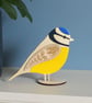 Standing Wooden Blue Tit Decoration - Image 2