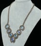 Blue and Silver Waterfall Necklace - Image 1