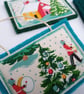 Christmas Decoration - Nostalgic Winter Scene hanging felt and fabric ornament - Image 4