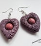Lava Rock -Lava Stone & Mookite Earrings. - Image 4