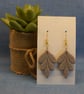 Textured Leaf Dangle Earrings