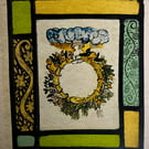 Contemporary Stained Glass Panel - The Cycle of the Seasons 