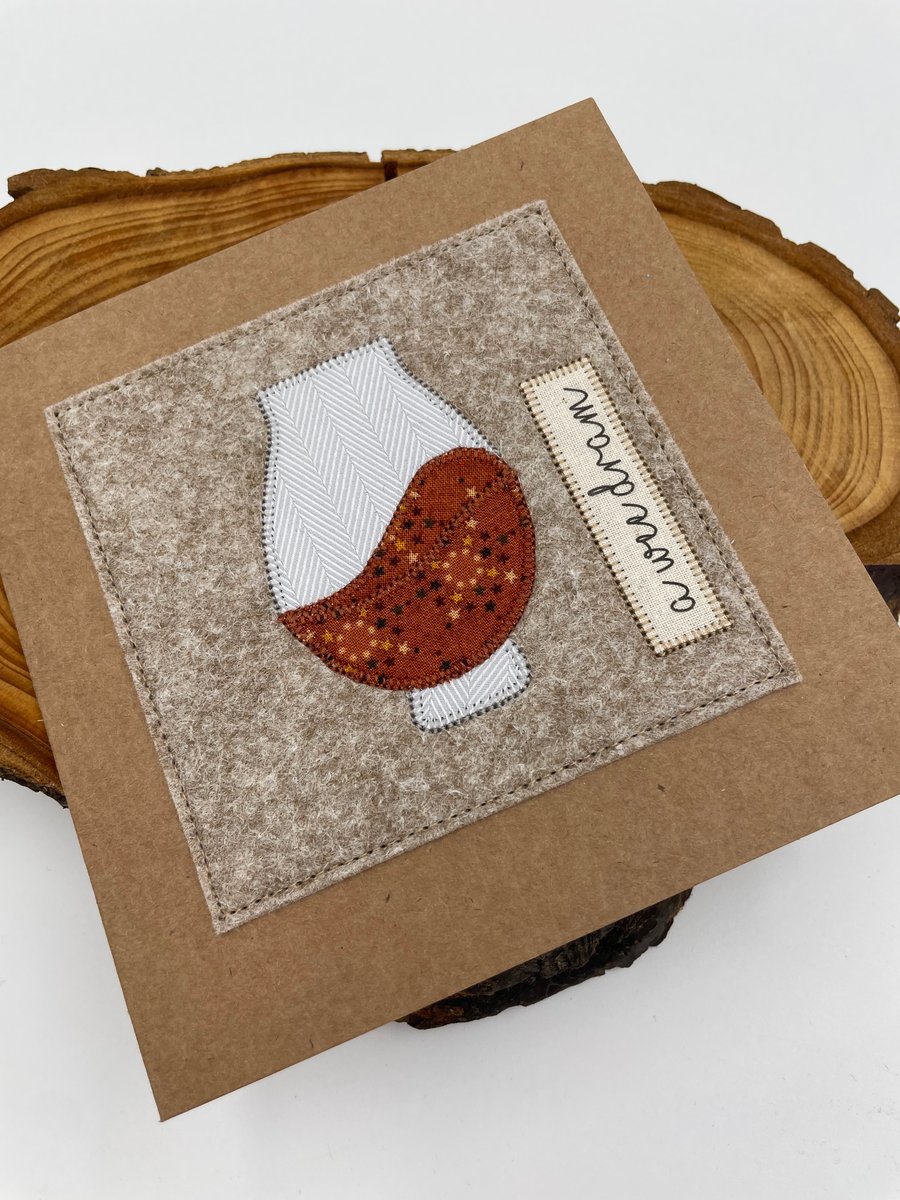 A ‘wee dram’ appliqué card