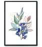 Watercolour leaves wall prints, purple plants wall decor, leaf wall art prints - Image 8