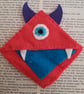 Red Monster Corner Bookmark - Image 2