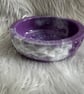 Purple and white resin Geometric bowl 