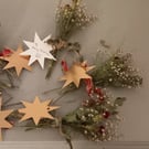 Mini festive dried flower bouquet with Christmas gift tag