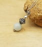 Small minimalist Aquamarine pendant necklace. March Birthstone - Image 1